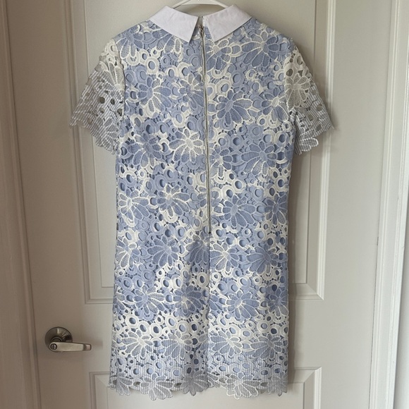 NWT - English Factory Blue and White Lace Dress - Picture 3 of 8